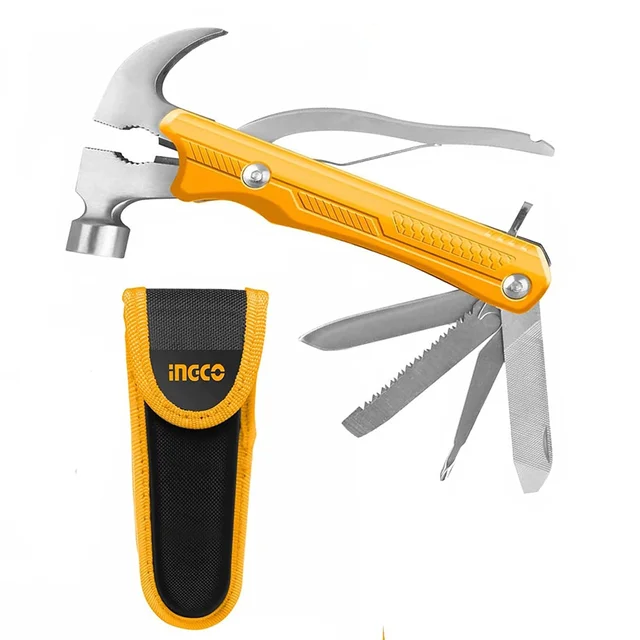INGCO HMFH0121 12-in-1 Multi-Function Hammer | Claw Hammer, Pliers, Cutters, Screwdrivers, Files & Saw