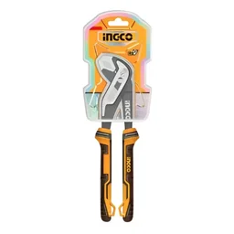 INGCO HPP28208 8" Pump Pliers | 200mm Cr-V Adjustable Pliers | 35mm Max Jaw Opening | TPR Comfort Grip