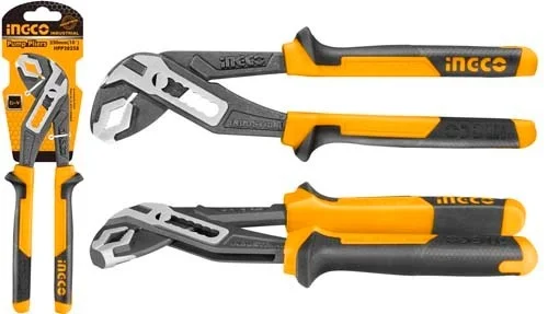 INGCO HPP28258 10" Pump Pliers | 250mm Cr-V Adjustable Water Pump Pliers | 40mm Max Jaw Opening | TPR Grip