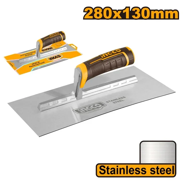 INGCO HPT28138 280x130mm Plastering Trowel | Stainless Steel Blade | Unique Design Handle