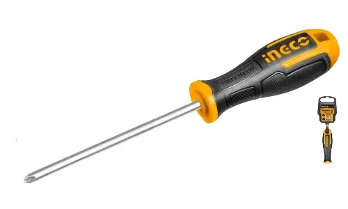 INGCO HS68PH3200 PH3 Phillips Screwdriver | 200mm S2 Steel Blade | 8mm Round Shank | Long Reach Screwdriver