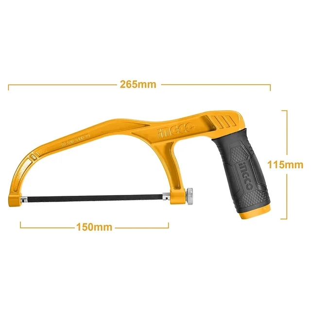 INGCO MHHF1503 6 Inch Mini Hacksaw Frame | 150mm | Aluminium Body | Bi-Metal M2+D6A Blade