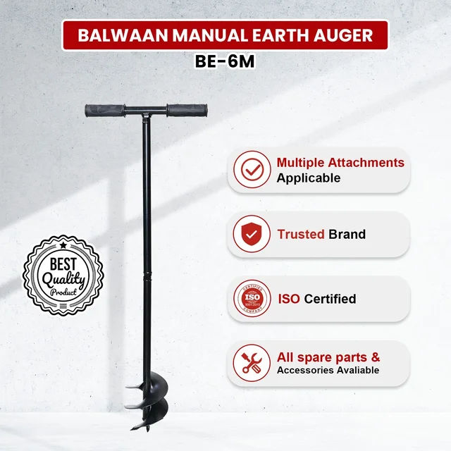 Balwaan Krishi Balwaan BE-6M Manual Tree Planter 6 Inch Hand Auger for Tree Planting & Soil Digging - MTAK-MA-HA-5670