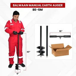 Balwaan Krishi Balwaan BE-6M Manual Tree Planter 6 Inch Hand Auger for Tree Planting & Soil Digging - MTAK-MA-HA-5670
