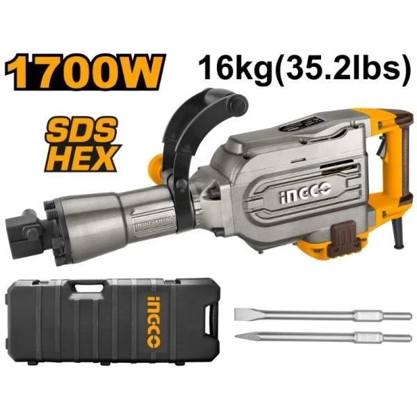 INGCO Demolition breaker PDB17008 is designed for practical, reliable performance in everyday workshop tasks.