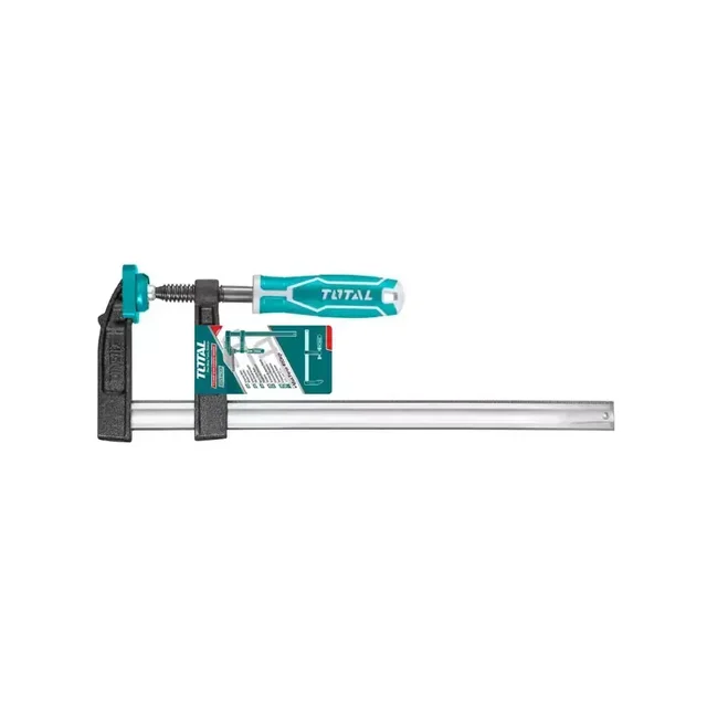 Total Tools TOTAL TOOLS Heavy-Duty F Clamp 50 x 150mm, 170kg Max Clamping Force, 5 x 15mm Steel Rail, Woodworking Bar Clamp - THT1320501