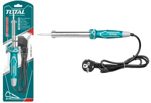 Total Tools TOTAL TOOLS 60W Electric Soldering Iron (220-240V) with Straight Tip Head, Stand Support, and Long-Life Replaceable Tip - TET1606