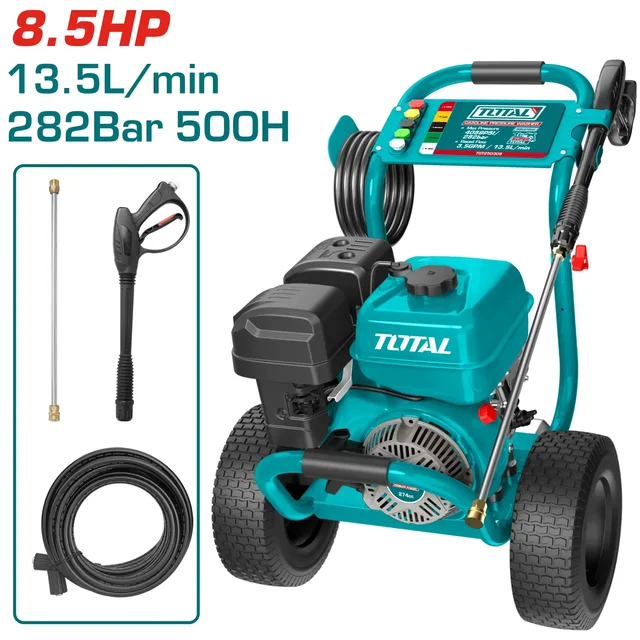 Total Tools TOTAL TOOLS 274cc Gasoline Pressure Washer 8.5HP 4089 PSI 282 Bar with Brass Triplex Pump TGT250306