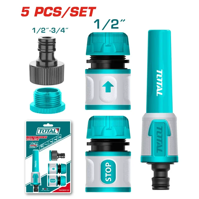 Total Tools TOTAL TOOLS 5-Piece Garden Twist Nozzle Set THHCS05122