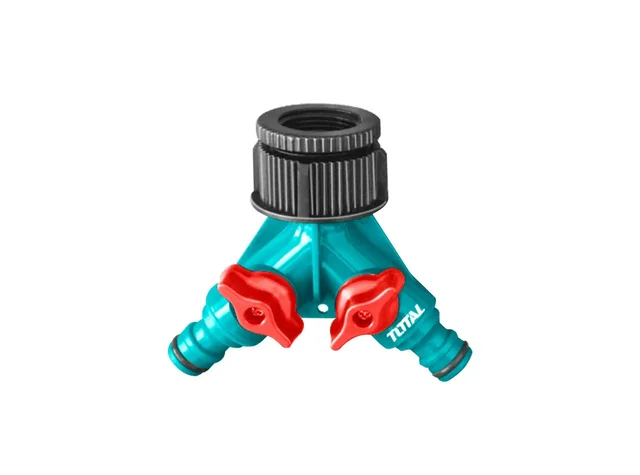 Total Tools TOTAL TOOLS Plastic Hose Connector 1-Inch 2-Way with Shut-Off THHC1202