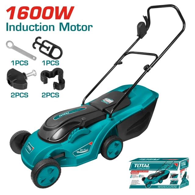 Total Tools TOTAL TOOLS 1600W Electric Lawn Mower 380mm Cutting Width with 50L Grass Box TGT616151