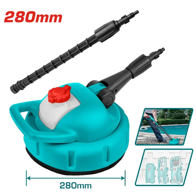 Total Tools TOTAL TOOLS 280mm Patio Cleaning Brush with 470mm Extension Rod for High Pressure Washer - THPB36201