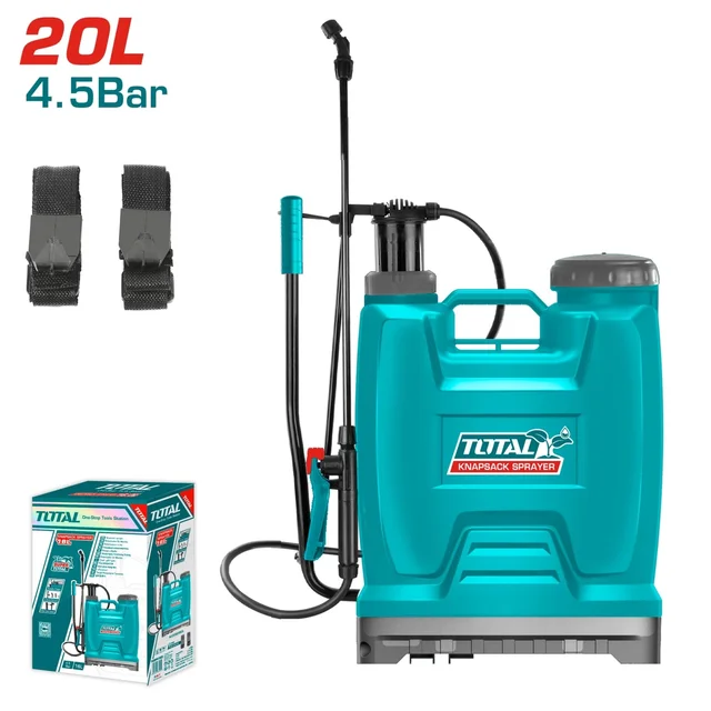 Total Tools TOTAL TOOLS 20L Knapsack Sprayer with Fiberglass Lance and Adjustable Jet-to-Mist Nozzle THSPP42002