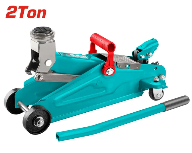 Total Tools TOTAL TOOLS THT10821 Hydraulic Floor Jack 2 Ton Capacity, Hydraulic Car Lifting Jack, 140mm Minimum Height, 340mm Maximum Height, 200mm Lifting Travel, 8.5kg Net Weight, Automotive Repair and Garage Workshop Tool