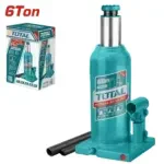 Total Tools TOTAL TOOLS THT109062 Hydraulic Bottle Jack 6 Ton Capacity, Heavy-Duty Hydraulic Lifting Jack with Safety Valve, 216mm Minimum Height, 413mm Maximum Height, 197mm Lifting Travel, 4.6kg Net Weight, Automotive Repair and Workshop Tool