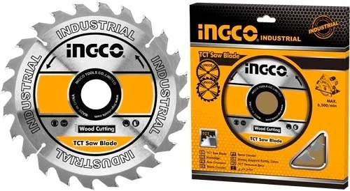INGCO TSB118513 185mm 60T Circular Saw Blade | 7-1/4 Inch | 20mm Arbor | 16mm Reduction Ring | Wood Cutting