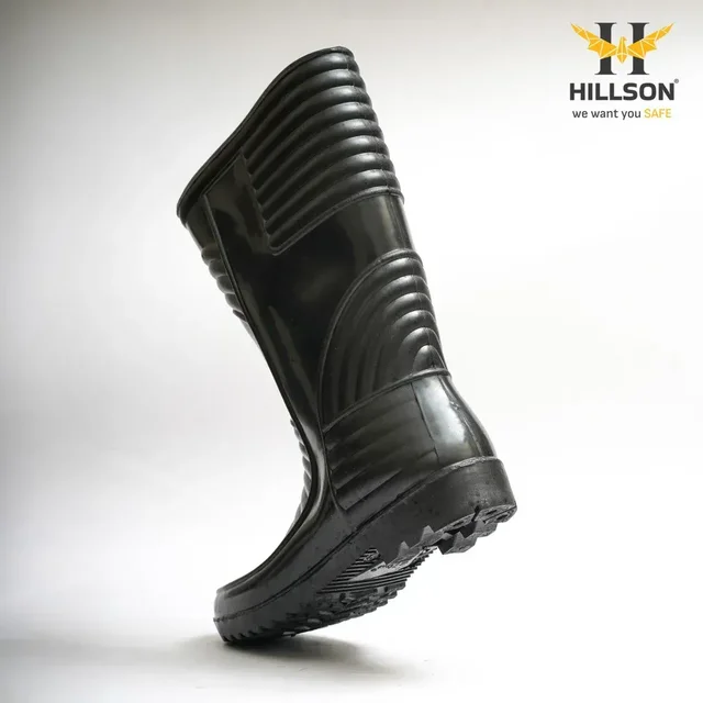 Hillson Shoes Hillson Welsafe Black Safety Shoes | Industrial Safety Footwear | Durable & Comfortable Work Shoes - 10