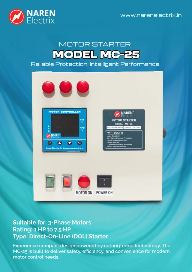 NAREN Electrix l Control starters l 3 phase l Digital l MC-25 - SKU - 48083626