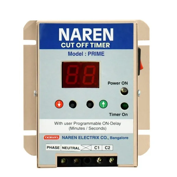 NAREN Electrix l Timers l Motor OFF Timers l Single phase l Cut Off Timer Model: Prime (220V) - SKU - 47305322