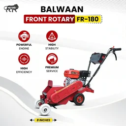 Balwaan Krishi Balwaan BP-700 Red Tiger 7HP 4-Stroke Petrol Power Weeder & Cultivator | Dual Clutch Tiller with 32 Blades, Disc & Euro V Professional Engine | MTAK-EN-PO-716