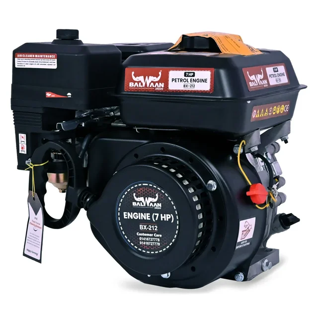Balwaan Krishi Balwaan BX-212 6.5 Hp Petrol Engine | 212Cc 4-Stroke Air-Cooled Bare Engine | High-Performance Multi-Purpose Petrol Engine For Agricultural Machinery, Water Pumps & Farm Equipment | With User Manual | MTAK-EN-PO-6062