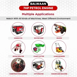 Balwaan Krishi Balwaan BX-212 6.5 Hp Petrol Engine | 212Cc 4-Stroke Air-Cooled Bare Engine | High-Performance Multi-Purpose Petrol Engine For Agricultural Machinery, Water Pumps & Farm Equipment | With User Manual | MTAK-EN-PO-6062