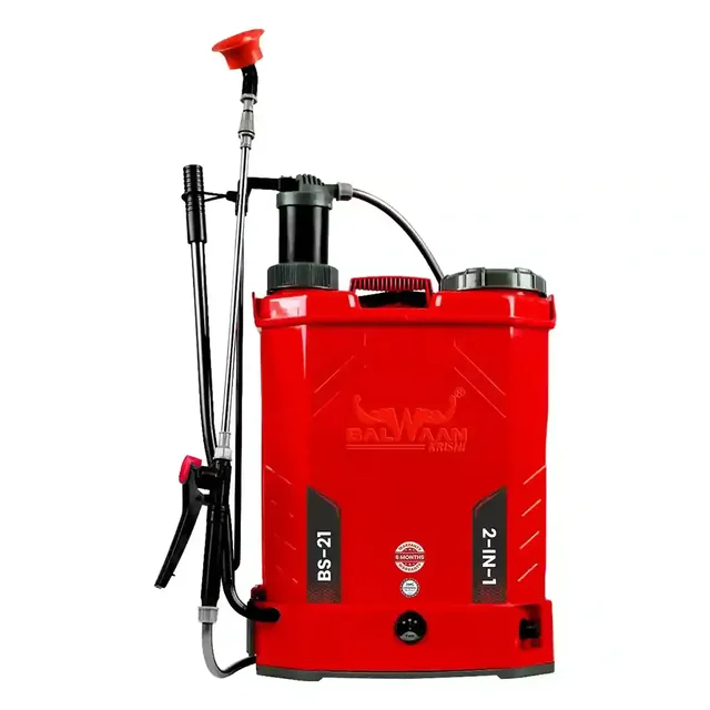 Balwaan Krishi Balwaan BS-21 2-in-1 Battery Sprayer 18 Litre with 12x8 2-in-1 Battery, 4 Nozzles, 1+1 Extendable Lance, Premium Shoulder Belt, Backrest Support & Delivery Pipe - MTAK-BA-SP-724