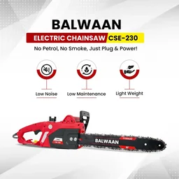 Balwaan Krishi Balwaan CSE-230 16 Inch Electric Chainsaw 1800W Motor with 13.1 m/s Chain Speed, Double Safety Brake & User Manual - MTAK-EL-CH-7064