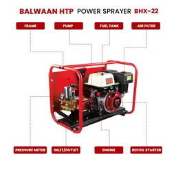 Balwaan Krishi Balwaan BHX-22 HTP Pump with BX-80 4 Stroke Petrol Engine, Agricultural Sprayer Pump with Tool Kit , Gun & Hose Pipe Not Included - MTAK-EN-PO-5398