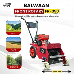Balwaan Krishi Balwaan FR-350 7HP 4-Stroke Petrol Front Rotary Inter Cultivator & Tiller | Multi-Pulley Drive Technology (MPDT) with High Carbon Blades| MTAK-EN-PO-7058