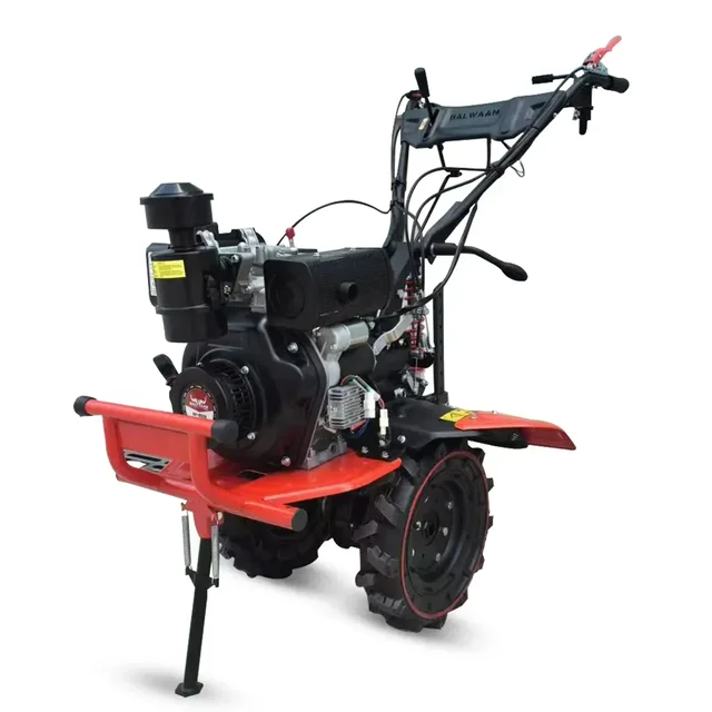 Balwaan Krishi Balwaan BP-850E Black Bull 5.5HP 4-Stroke Diesel Power Weeder & Tiller | Self-Start (SENS Battery), Mat Shocker & 32 Blades| MTAK-EN-PO-6007