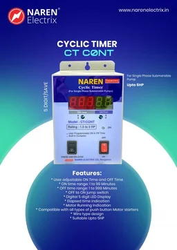 NAREN Electrix l Timers l Cyclic Timers l Single Phase Sub Type l CT-CONT - SKU - 47309186