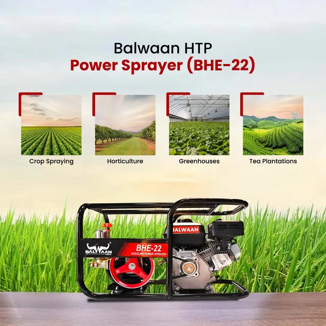 Balwaan Krishi Balwaan BHE-22 HTP Pump with BX-212 212cc 4 Stroke Petrol Engine, Powerful Agricultural Sprayer Pump with Tool Kit , Gun & Hose Pipe Not Included - MTAK-EN-PO-5396