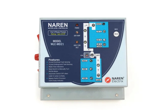 NAREN Electrix l Water level Controllers l 3 Phases l WLC-MD21 3 Phase - SKU - 47581584