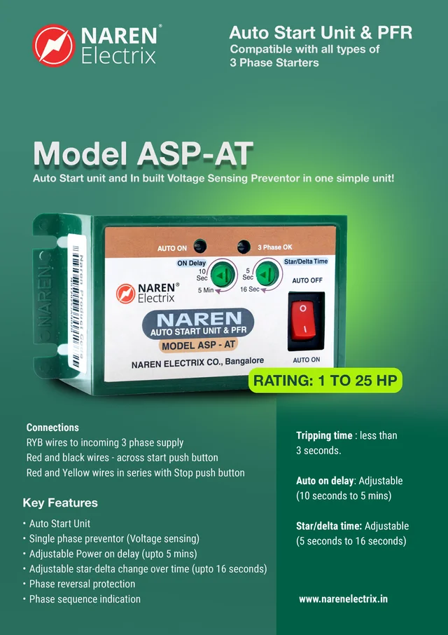 NAREN Electrix l Auto Start Units l ASP-AT - SKU - 48894193