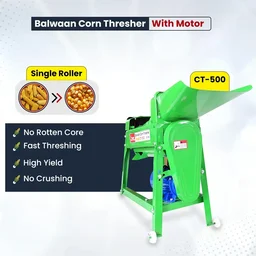 Balwaan Krishi Balwaan CT-500 Corn Thresher With 1.3 HP Motor | 2800 Rpm Motor Operated Maize & Corn Threshing Machine | Single Roller Agricultural Thresher For Efficient Corn & Grain Separation | With User Manual | MTAK-EL-CO-5485