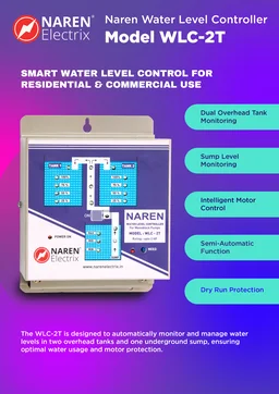 NAREN Electrix l Water Level Controllers l Single Phase Sub Pumps l WLC-2T (Single Phase) - SKU - 47661613