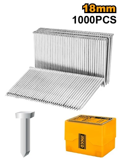 INGCO ANA01181 18mm Nail Pins 1000-Piece Box | 2.2mm Shank | 6.4mm x 2.2mm Head | ACN18641 & CSTLI Compatible