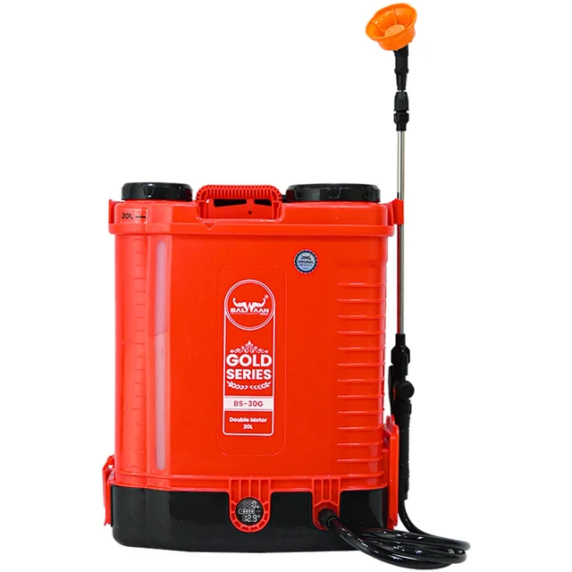 Balwaan Krishi Balwaan BS-30G Gold Series Battery Sprayer with 12x12 Heavy Battery, 4 Nozzles, Extendable Lance, Gun, 3-Way Lance, LED Bulb, Digital Voltmeter & User Manual - MTAK-BA-SP-5488