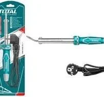 Total Tools TOTAL TOOLS 60W Electric Soldering Iron (220-240V) with Bent Flat Head, Support Stand, and Replaceable Tip - TET2606
