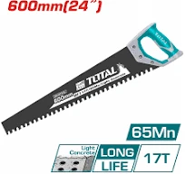 Total Tools TOTAL TOOLS 24" / 600mm Light Concrete Saw (65Mn Blade with 17 Tungsten Steel Teeth) for Cellular Concrete, AFAB Brick, Gypsum Board, and Ice Blocks - THTLCS1241