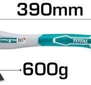 Total Tools TOTAL TOOLS 600g Axe with Drop-Forged 45# Carbon Steel Head and Fiberglass Handle - THT786006