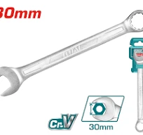Total Tools TOTAL TOOLS 30mm/336mm Combination Spanner with Cr-V Steel, Chrome Plated, and Matt Finish - TCSPA301