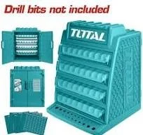 Total Tools TOTAL TOOLS 4-Tier Drill Bits Display Box (340mm x 320mm x 430mm, 8 Gaps per Floor, with Diameter Gauge Function and Specification Labels Included) in Carton Box Packaging - TAKD2688