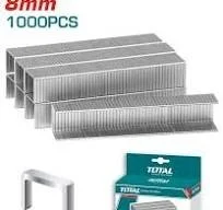 Total Tools TOTAL TOOLS Staples 8mm, 0.7mm Width, 1000 Pcs Pack, Compatible with THT31141, Heavy-Duty Stapler Staples, Color Box - THT3981