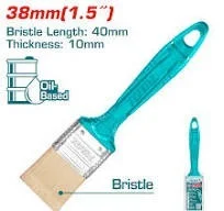 Total Tools TOTAL TOOLS Paint Brush 1.5 Inch, 40mm Bristle Length, 10mm Thickness, Plastic Handle, For Oil-Based Paint - THT845156