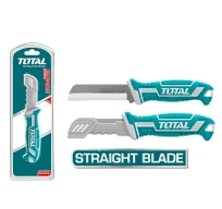 Total Tools TOTAL TOOLS Cable Stripping Knife 200mm, Straight Stainless Steel Blade, Plastic Protective Cover, Unique Design Handle, Sand Blast Surface, Electrical Wire Stripping Knife - THT51881