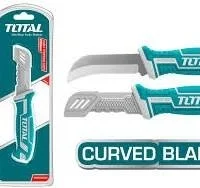 Total Tools TOTAL TOOLS Cable Stripping Knife 200mm, Curved Stainless Steel Blade, Plastic Protective Cover, Unique Design Handle, Sand Blast Surface, Electrical Wire Stripping Knife - THT51882