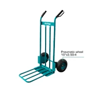 Total Tools TOTAL TOOLS 200kg Capacity Hand Trolley (High Grip Plastic Handles, 430x590x1105 mm Frame, 420x200mm Footplate with 540x400mm Extra Extension, 10"x3.50-4 2PR Pneumatic Wheels) with Paper Card Packaging - THTHT20771