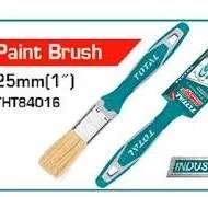 Total Tools TOTAL TOOLS Paint Brush 1 Inch (25mm), 51mm Bristle Length, 16mm Thickness, High-Quality Bristles, Plastic Handle with Rubber Grip, Color Sleeve - THT84016